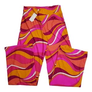 Trina Turk Vivid Vista Cover-Up Pants Medium Pink Orange Vacation NWT 🏖